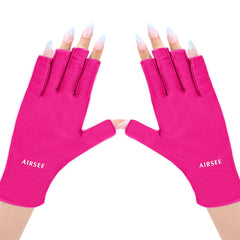 AIRSEE front view rose red gloves showing full coverage and style benefit