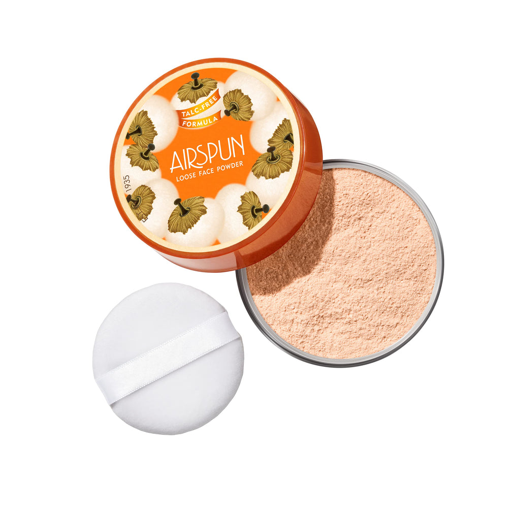 Airspun open jar with visible powder and ready-to-use convenience