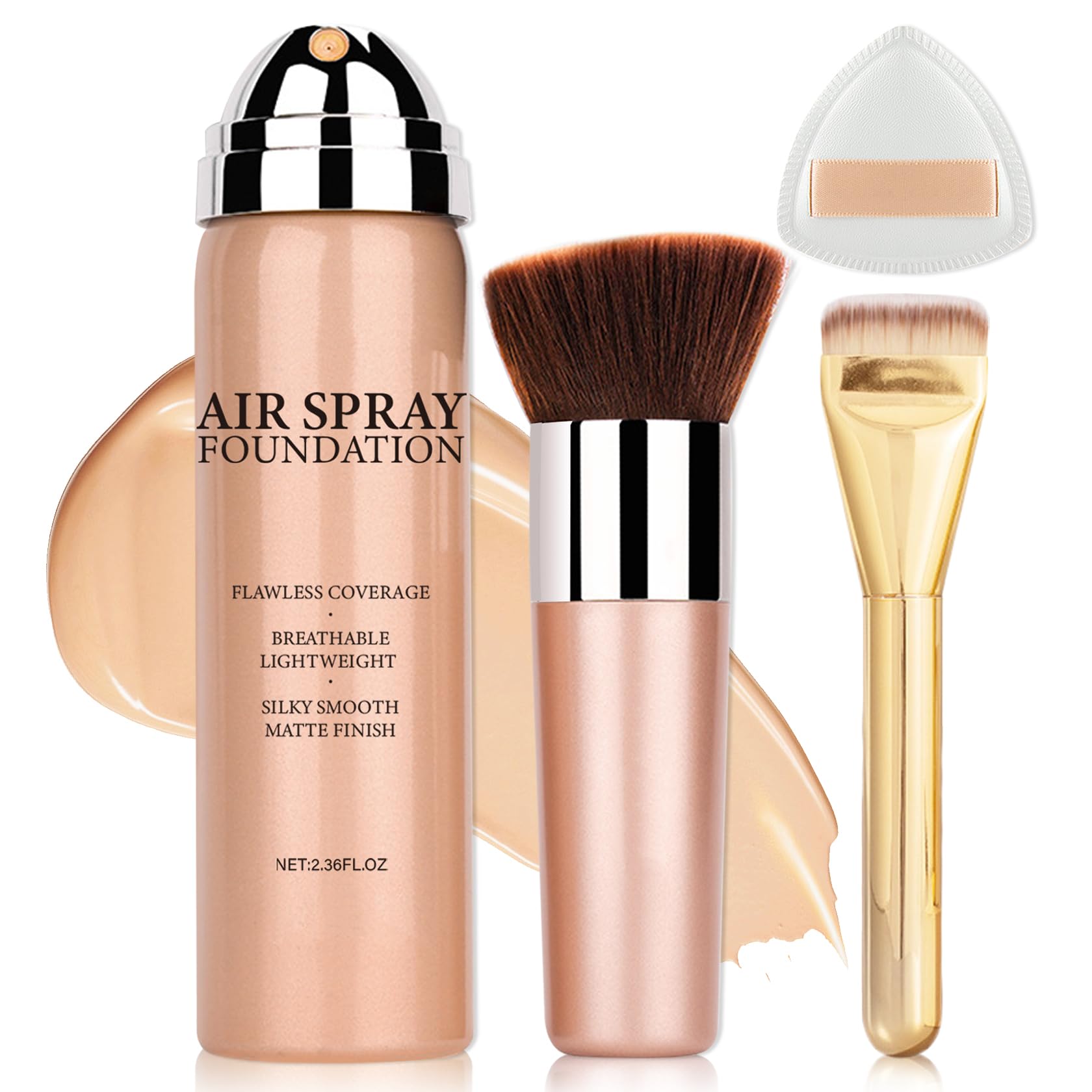AIUEO front packaging showing bottle and included brush for elegant gifting
