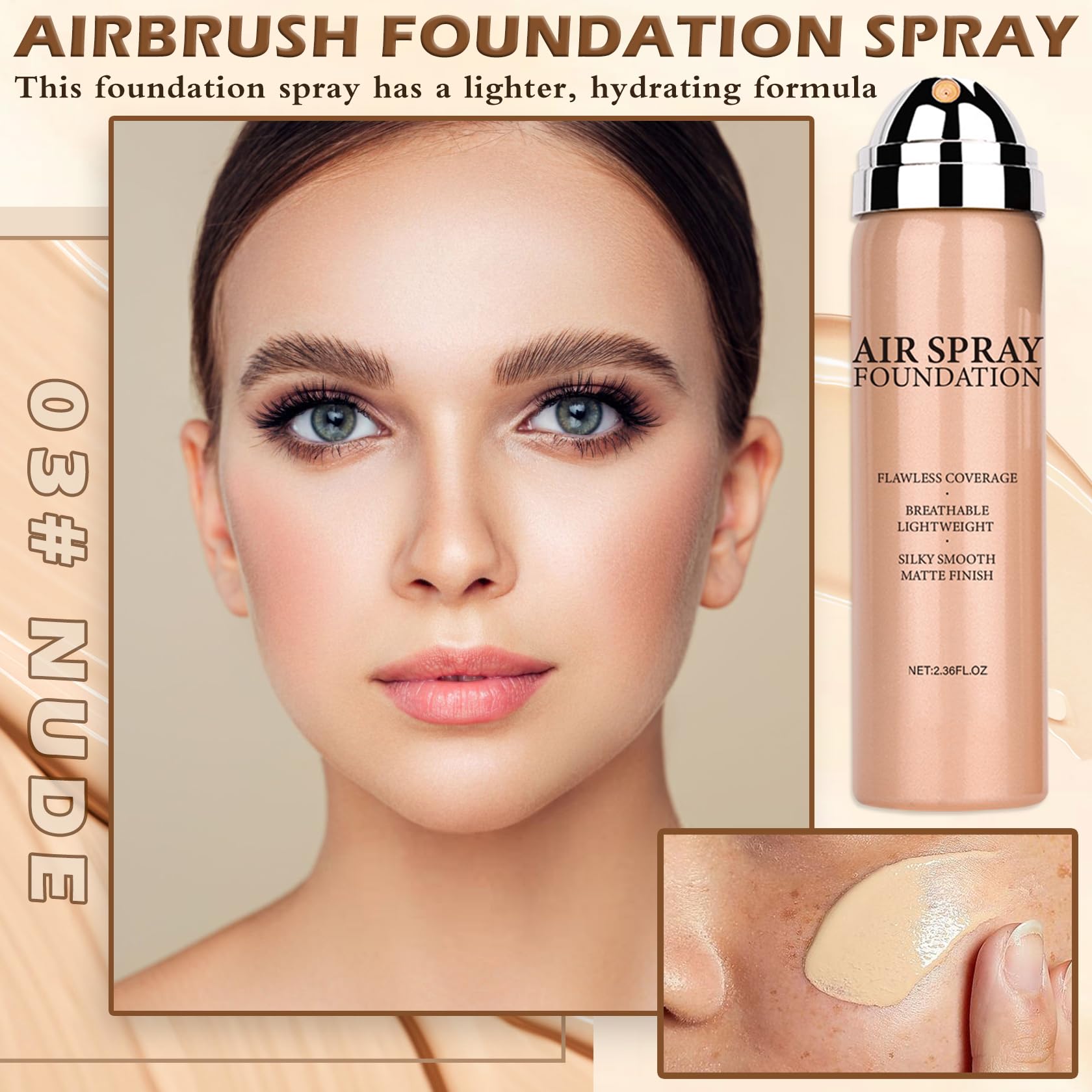 AIUEO fine mist spray closeup demonstrating even coverage benefit