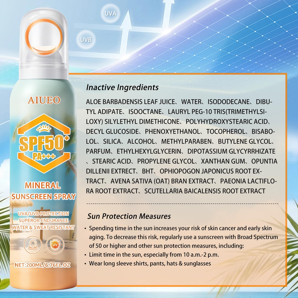 AIUEO back-of-bottle directions showing reapply guidance and use tips