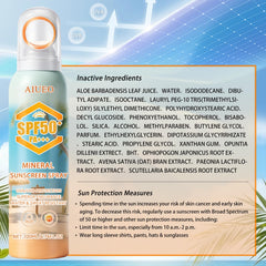 AIUEO back-of-bottle directions showing reapply guidance and use tips