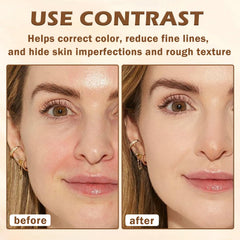 AIUEO texture detail on skin illustrating smooth, natural matte finish
