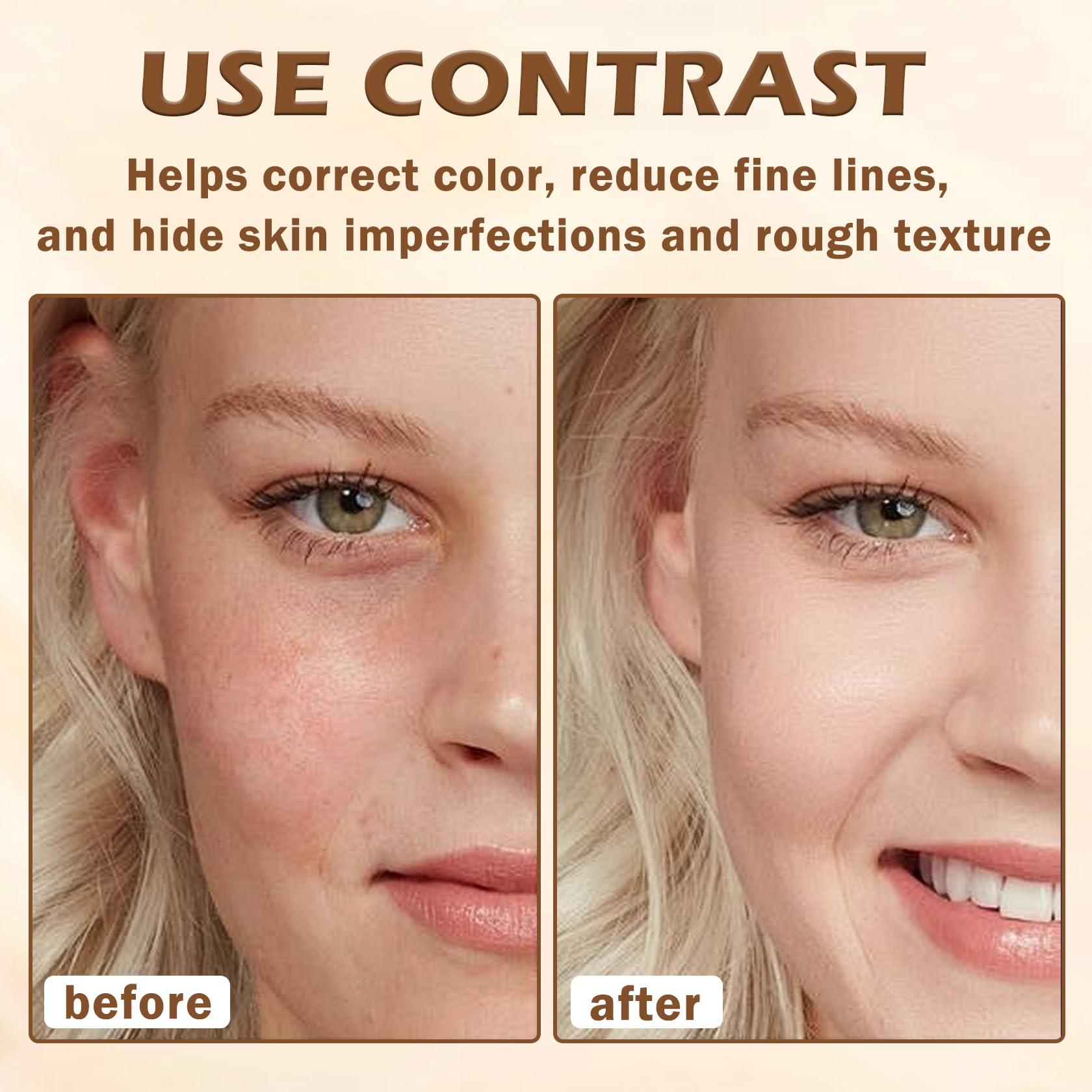 AIUEO texture swatch on skin showing finish and blendability for natural look