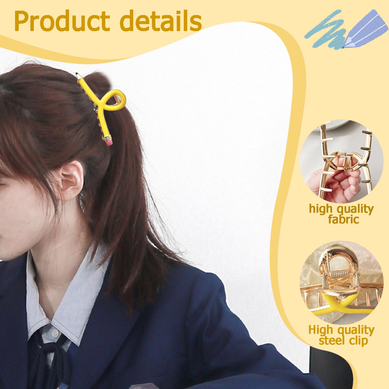 AIUPUOC hair clip held in hand to show size and easy everyday portability benefit
