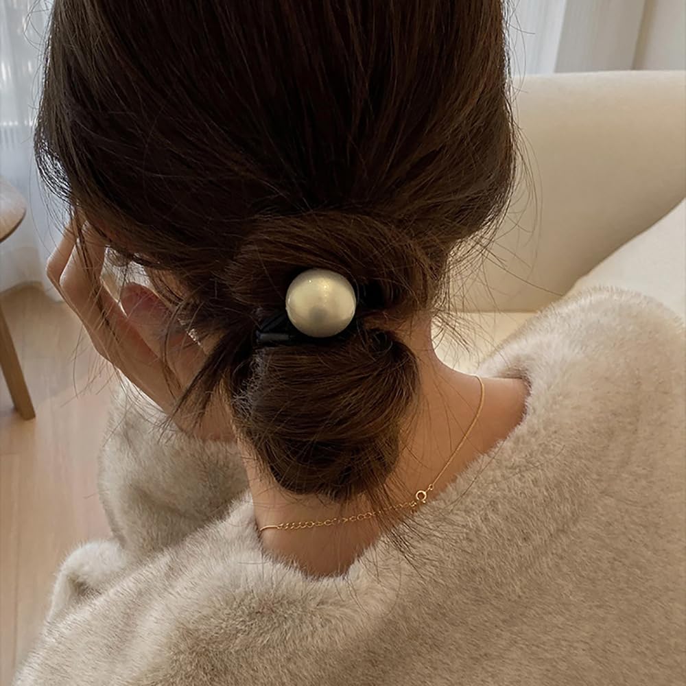 AIUPUOC model wearing scrunchie in ponytail for secure, polished look