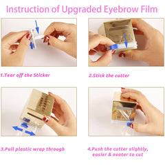 AIYUENCICI wrap applied over eyebrow demonstrating secure cream retention benefit