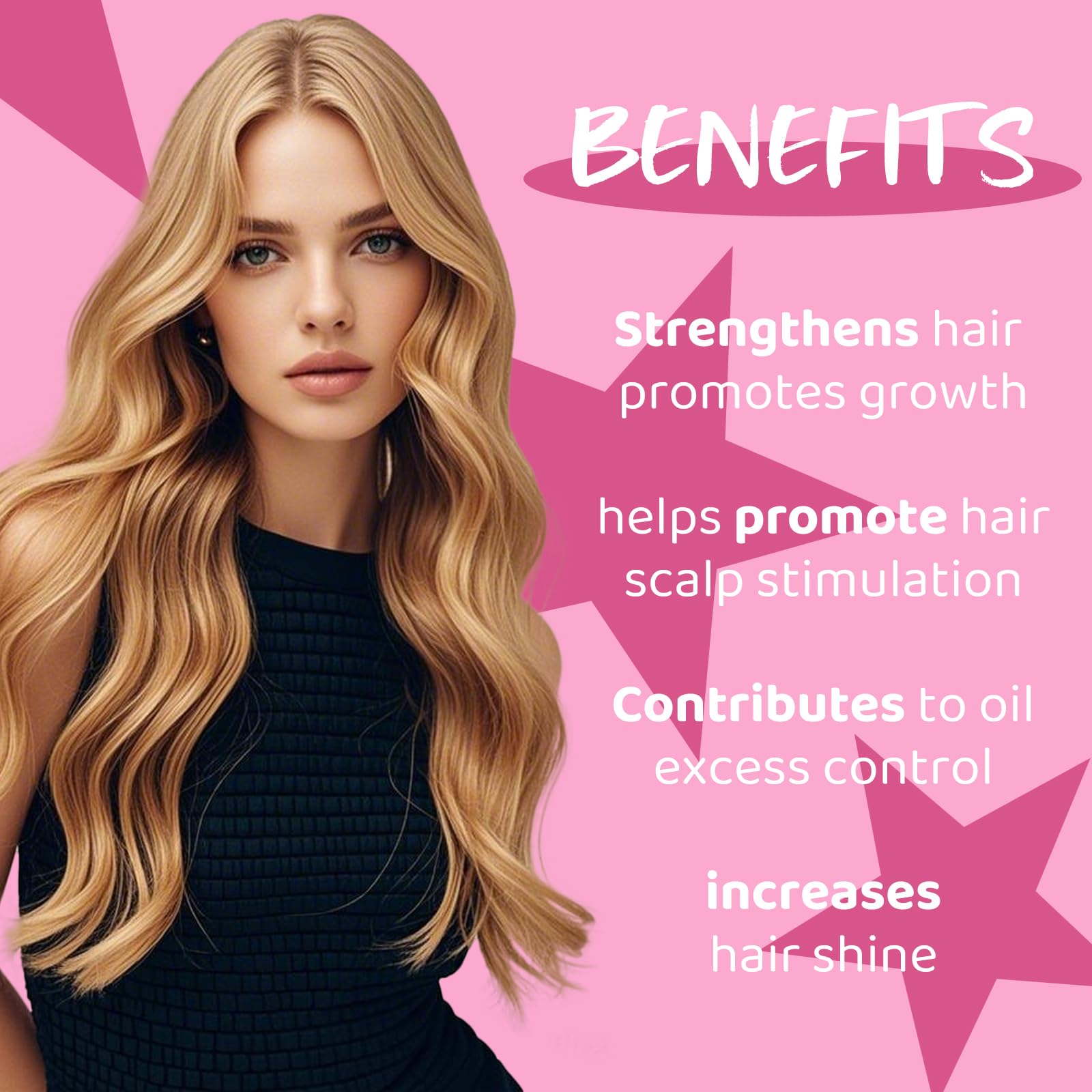 AKBAN bottle label close-up highlighting biotin and botanical blend benefits