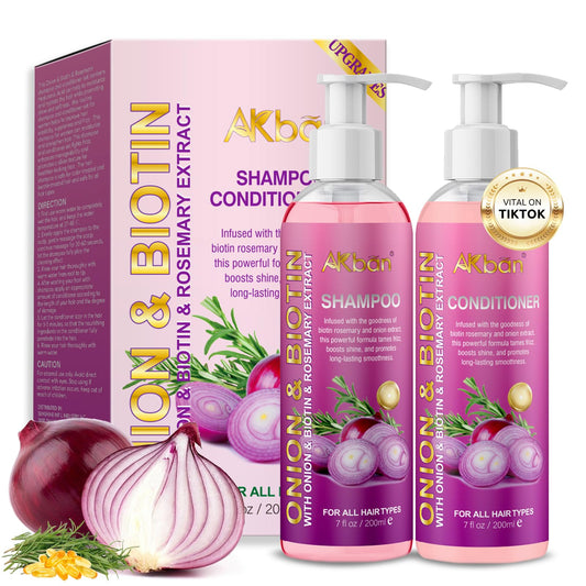 AKBAN front packaging showing both shampoo and conditioner for strengthening