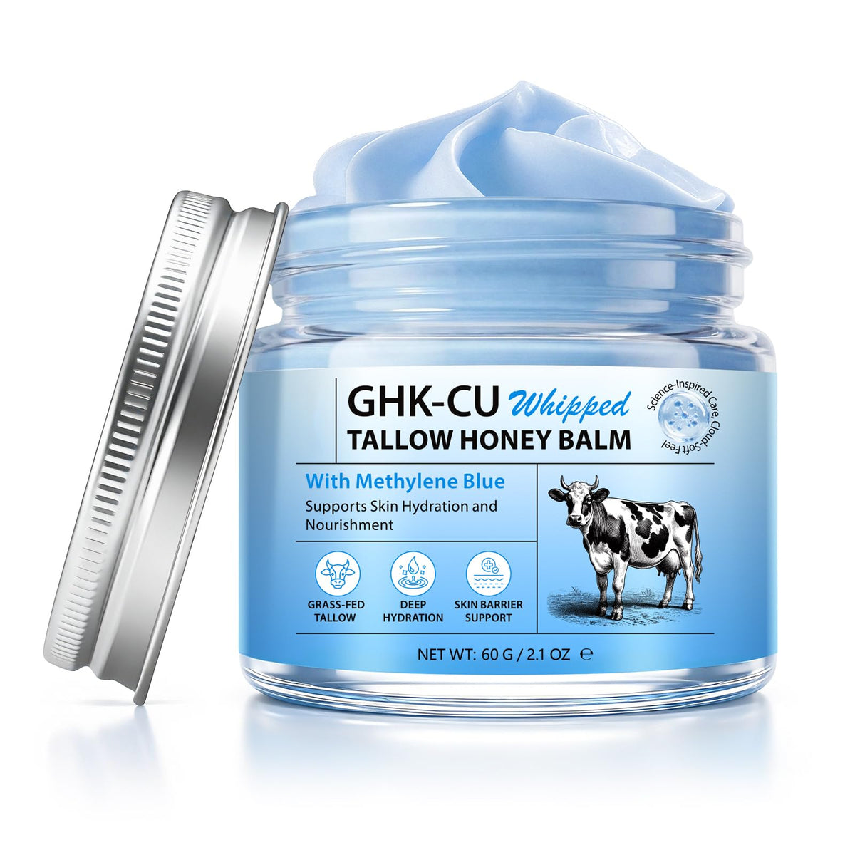 Akeeronn front jar shot showing compact travel-friendly 2.1oz jar and branding benefits