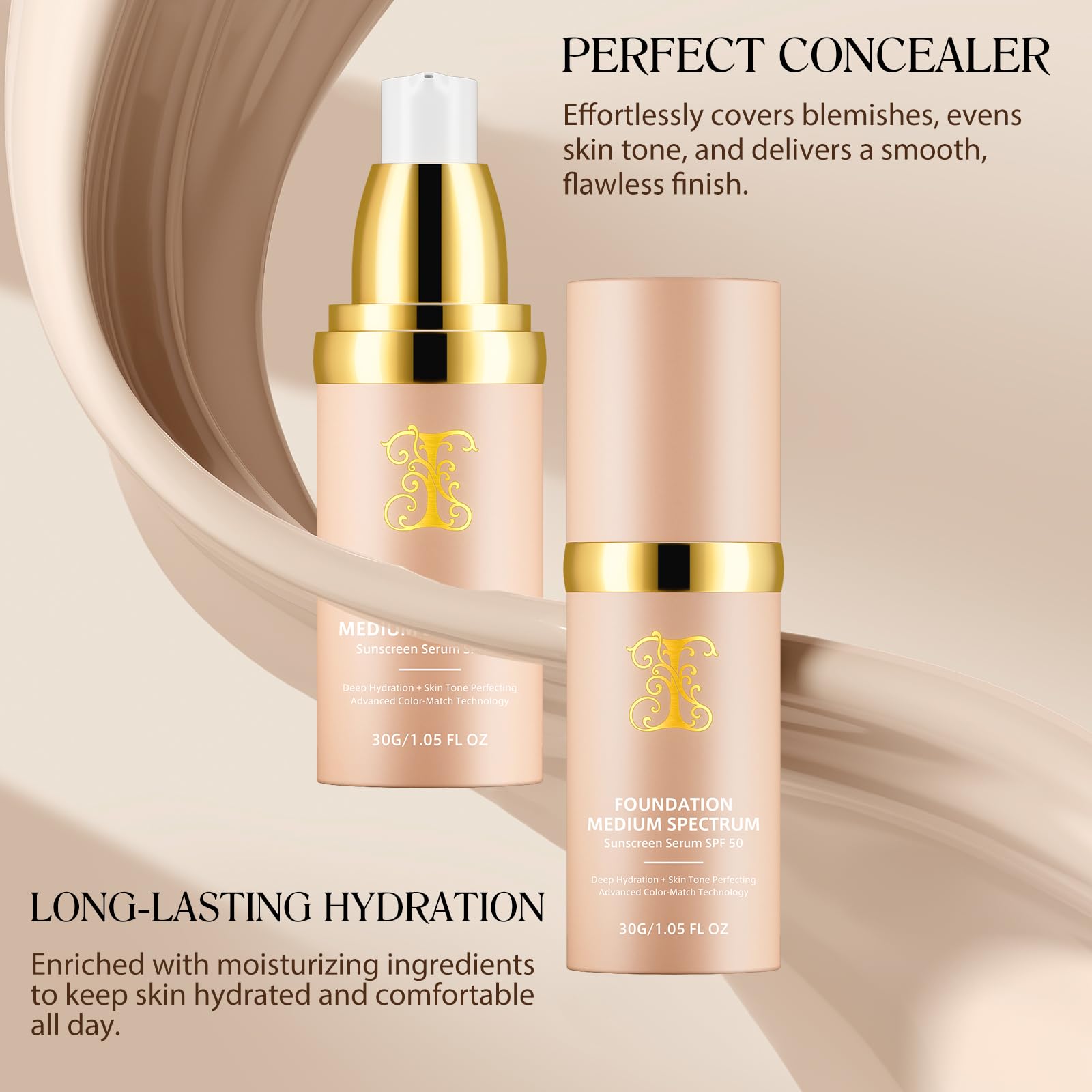 Akeeronn label showing SPF50 and ingredients, highlights sun protection and transparency