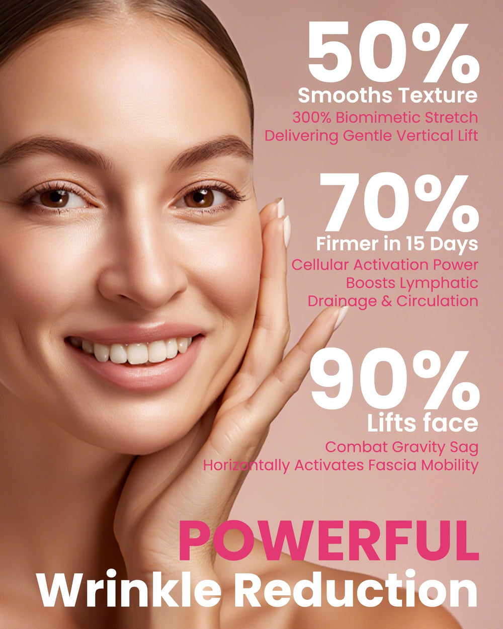 Akissos patch applied on forehead at night for smoother lines
