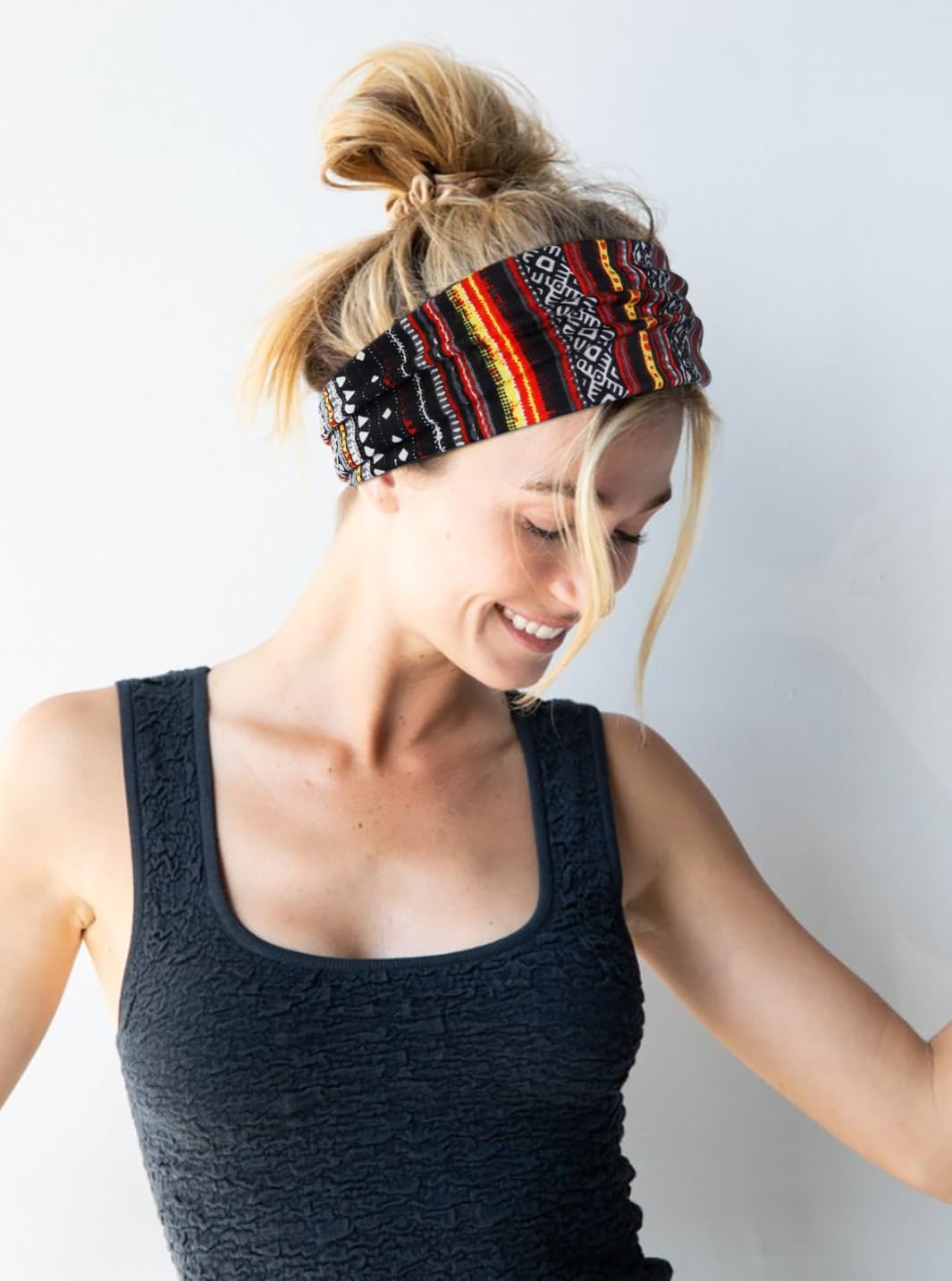 AKTVSHOW headband styled with casual outfit for trendy look