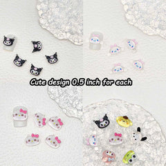 Akutoer charms applied on press-ons demonstrating stylish customization