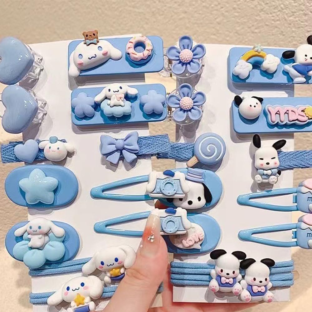 Akutoer clips worn in hair side profile showing secure hold and cute style