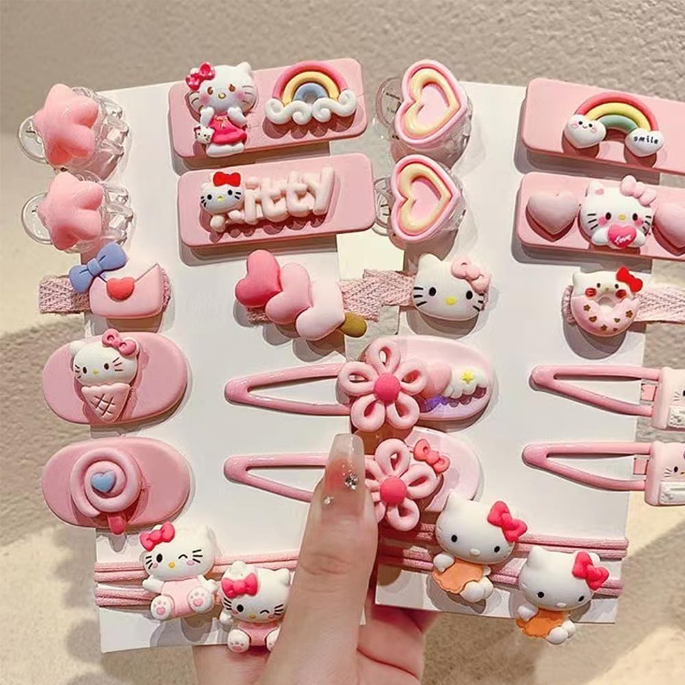 Akutoer clip secured in a girl's pigtail adding playful color