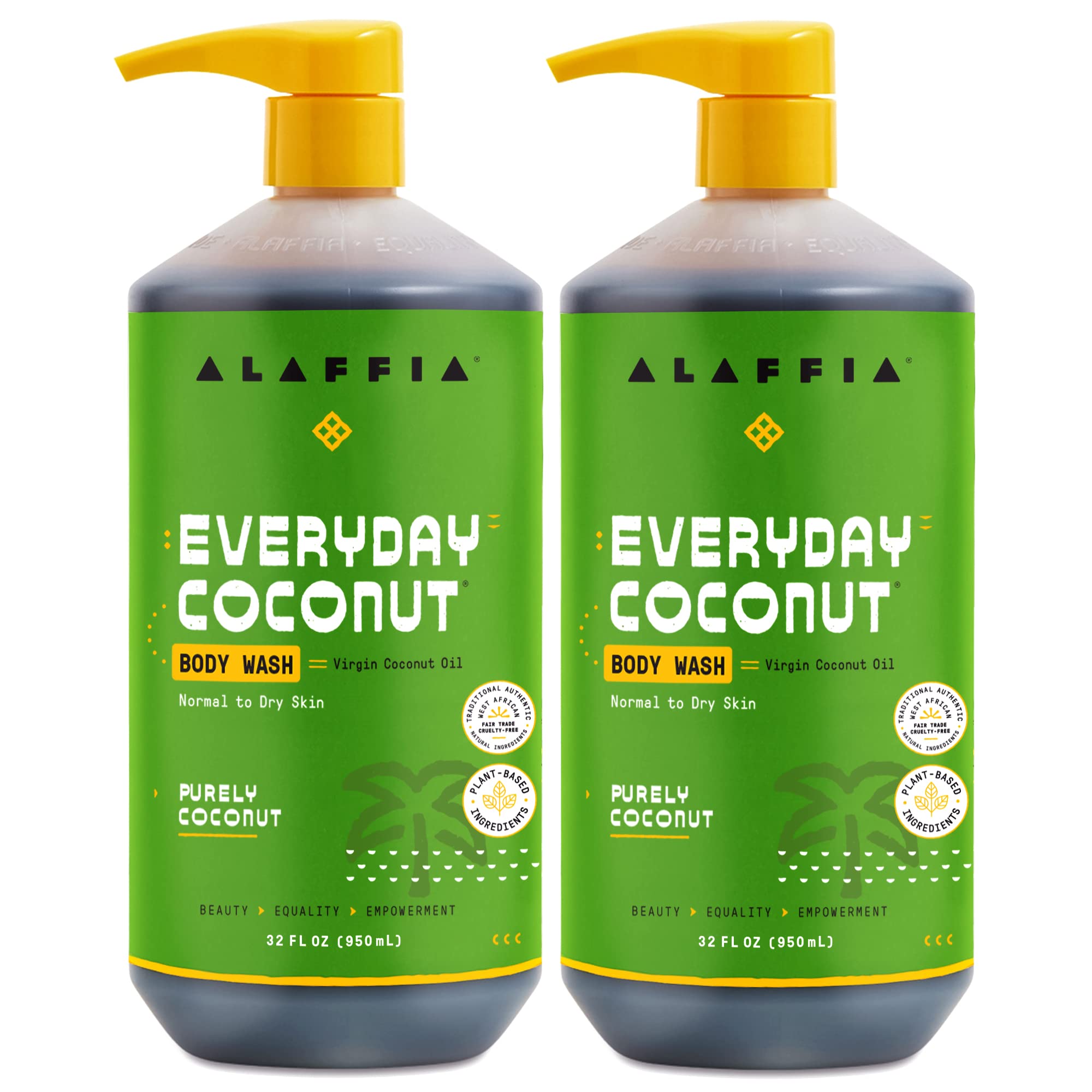 Alaffia bottle front packaging showing clean coconut branding and size