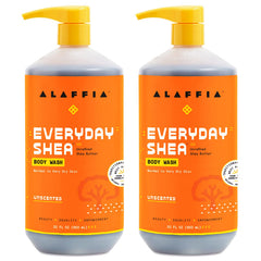 Alaffia front bottle view showing label and gentle unscented benefit