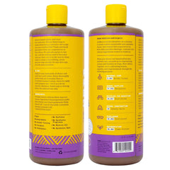 Alaffia pump and label detail highlighting easy dispensing and clear ingredients