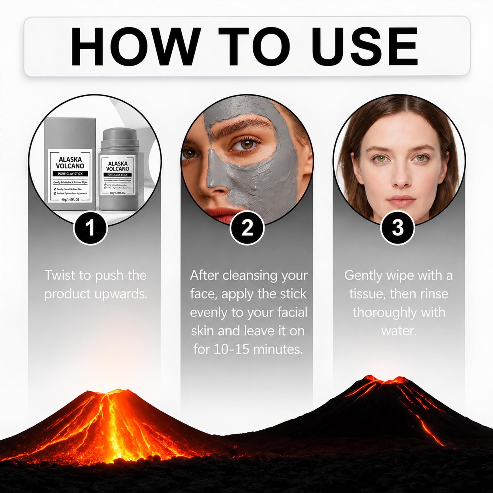 Generic Alaska Volcano lifestyle on bathroom counter suggests easy routine
