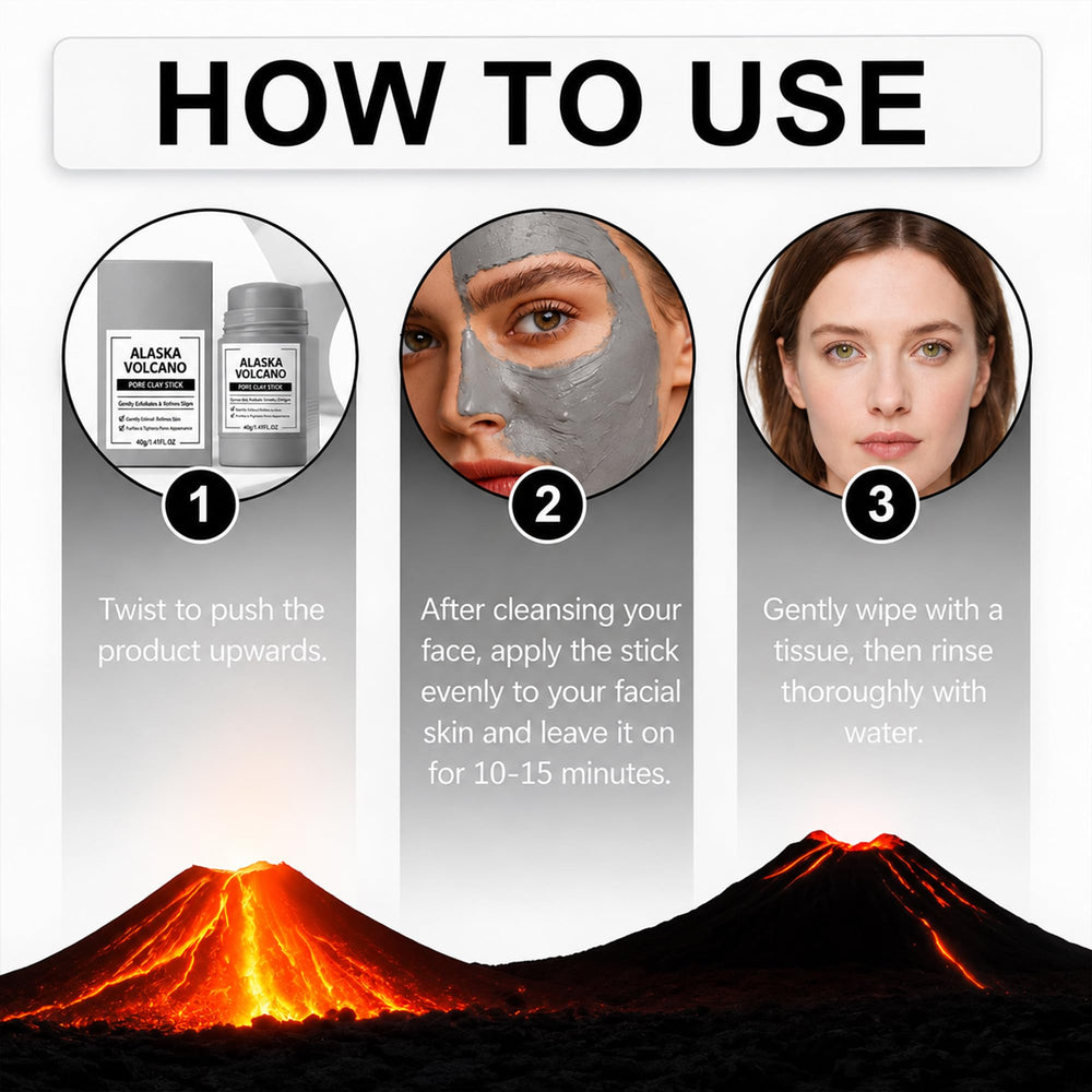 Generic Alaska Volcano lifestyle on bathroom counter suggests easy routine
