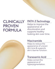 ALASTIN Skincare label close-up showing key ingredients for even-looking tone