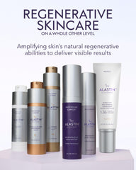 ALASTIN Skincare in daylight lifestyle scene showing morning application with SPF