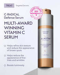 ALASTIN label and pump detail highlighting ingredients and usage benefit