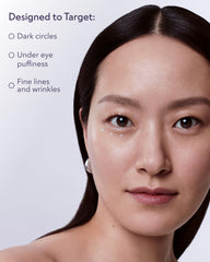 ALASTIN Skincare hand applying cream to under-eye demonstrating easy absorption