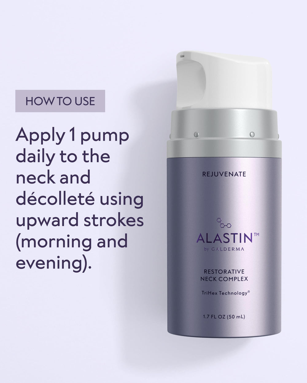 ALASTIN Skincare label close-up showing TriHex Technology ingredient info