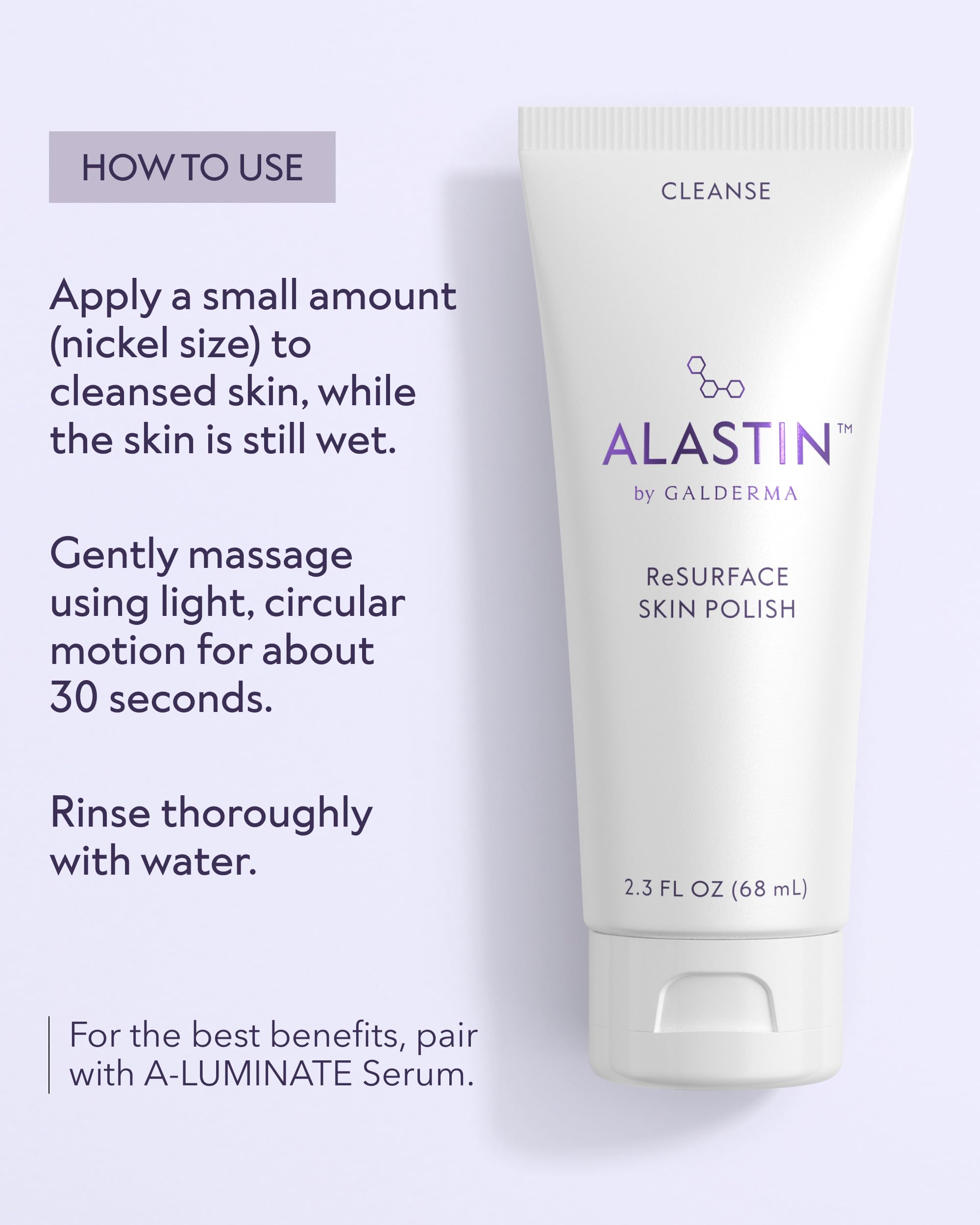 ALASTIN ReSURFACE rinsing from skin demonstrating clean finish and renewed glow