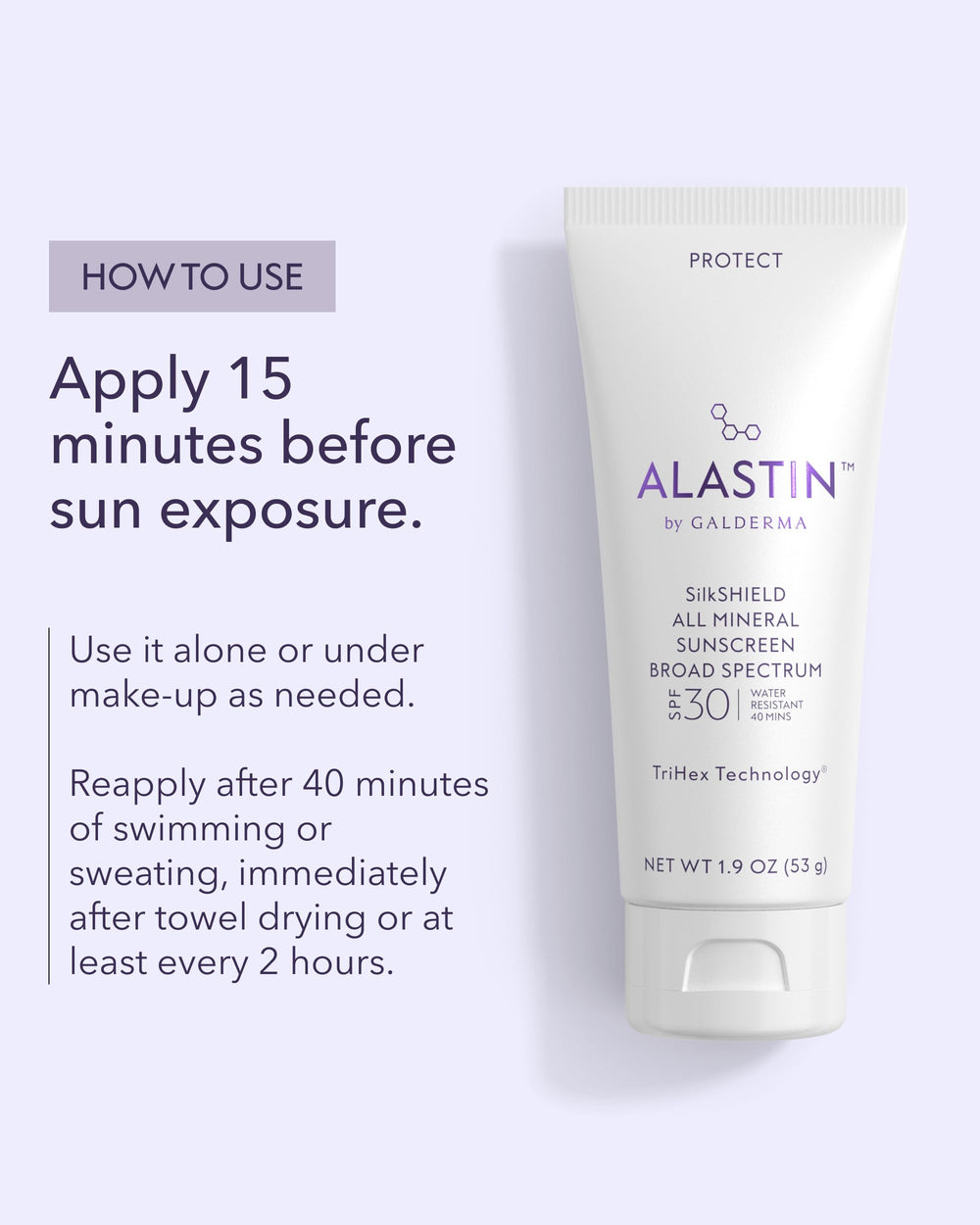 ALASTIN SilkSHIELD bottle label detail showing fragrance-free and mineral SPF info