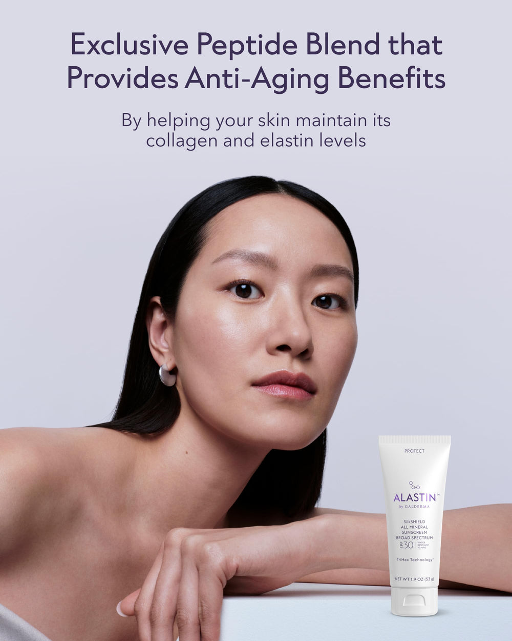 ALASTIN SilkSHIELD peptide blend concept close-up highlighting skin-support benefit
