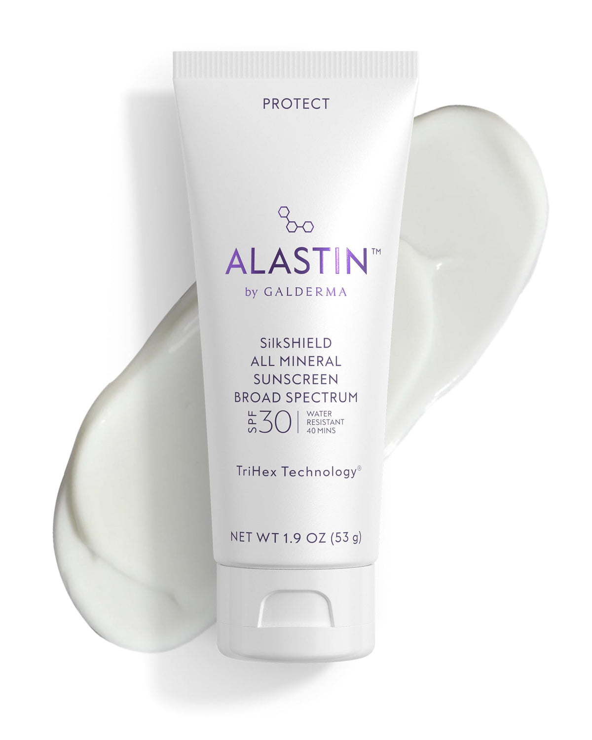 ALASTIN SilkSHIELD front packaging showing clean lotion design and SPF benefit