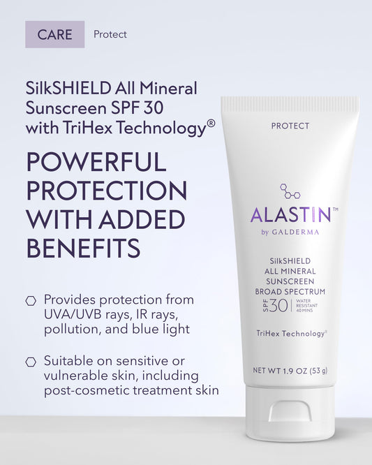 ALASTIN SilkSHIELD pump dispensing lightweight lotion texture for easy application