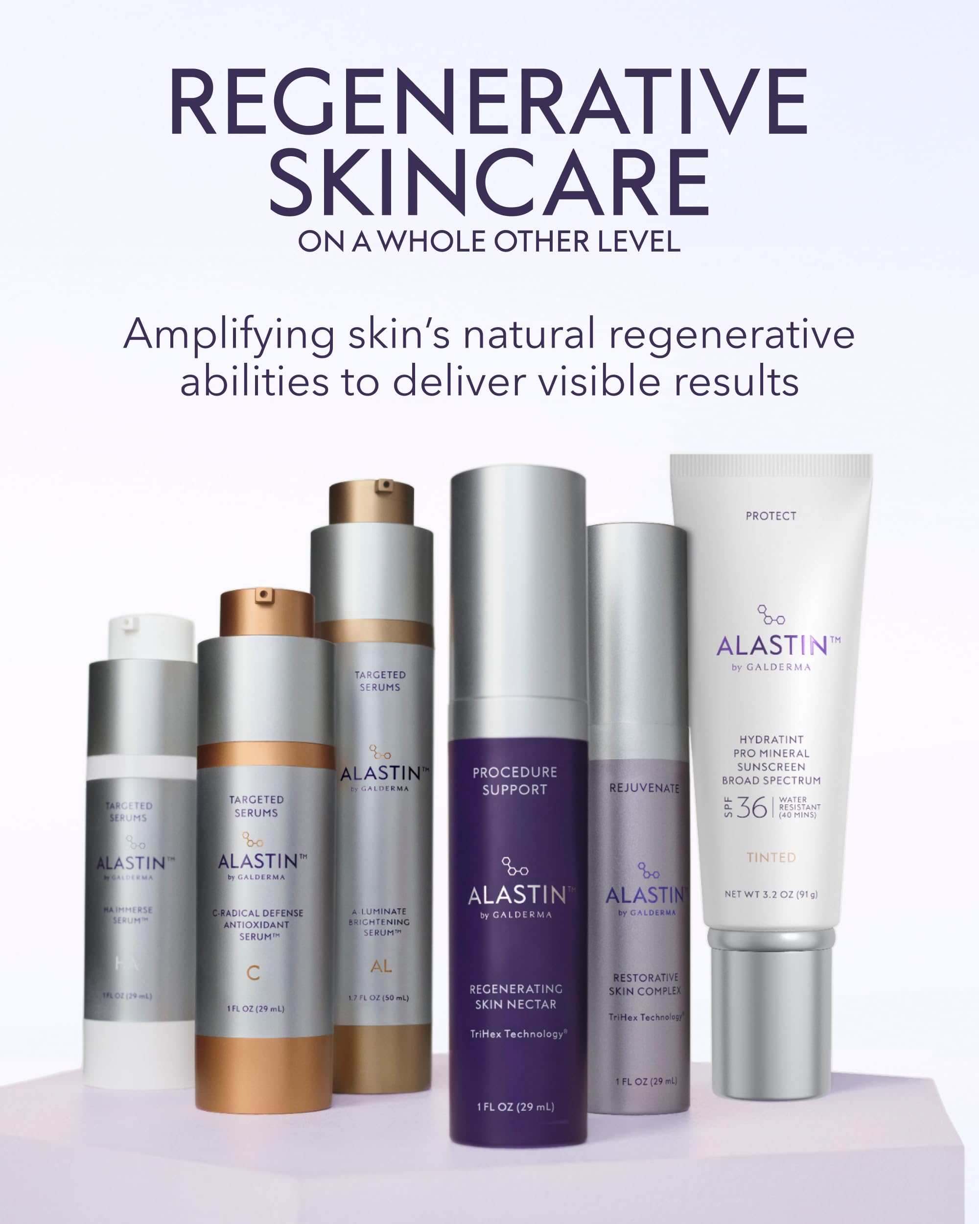 ALASTIN SilkSHIELD on treated skin after cosmetic procedure indicating gentle care
