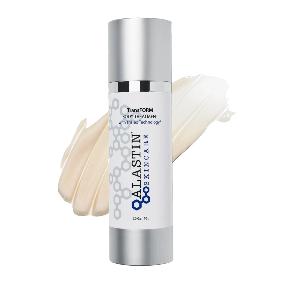 ALASTIN Skincare front packaging showing 6 oz bottle and branding benefits