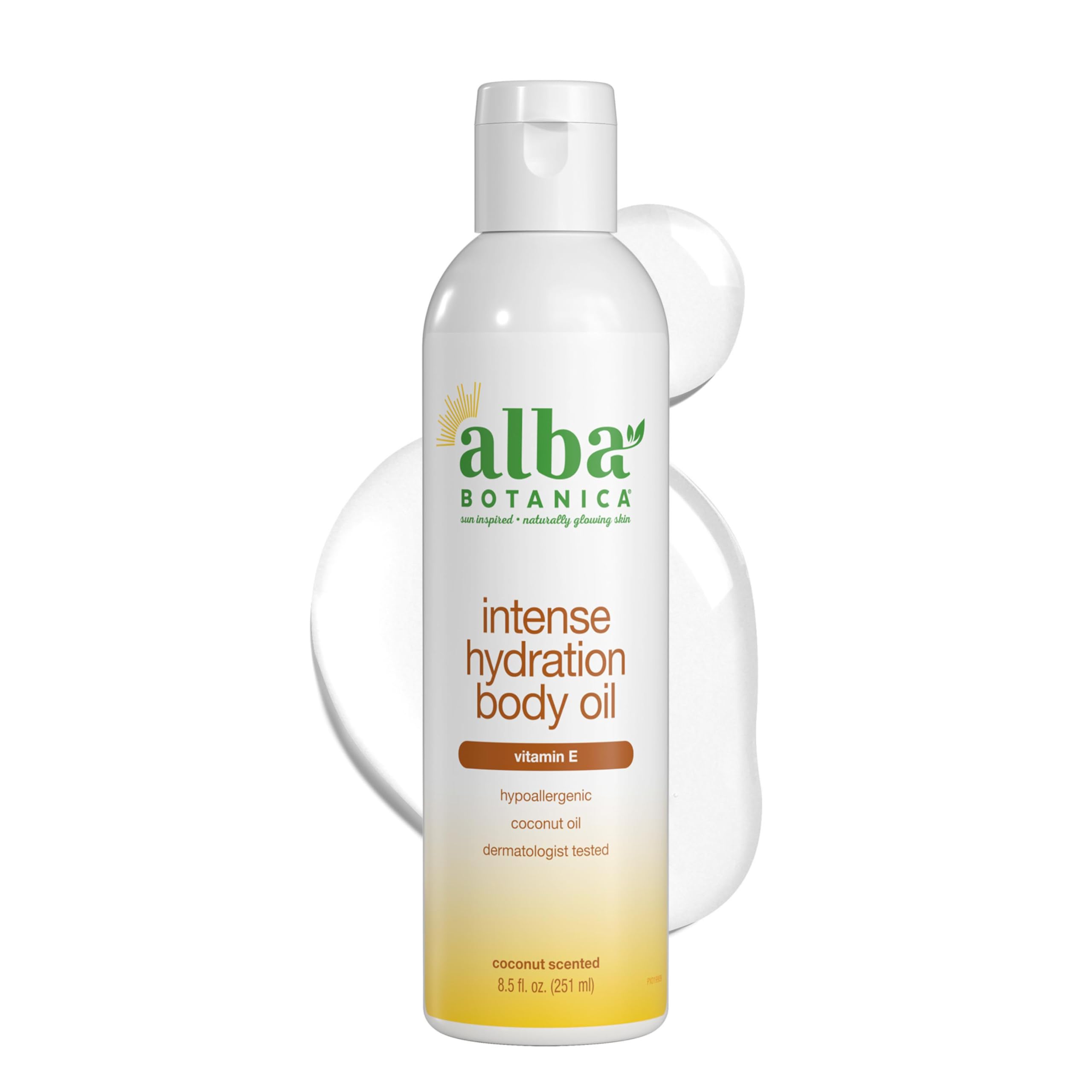 Alba Botanica front bottle showing label and 8.5 oz size, highlights clean formulation