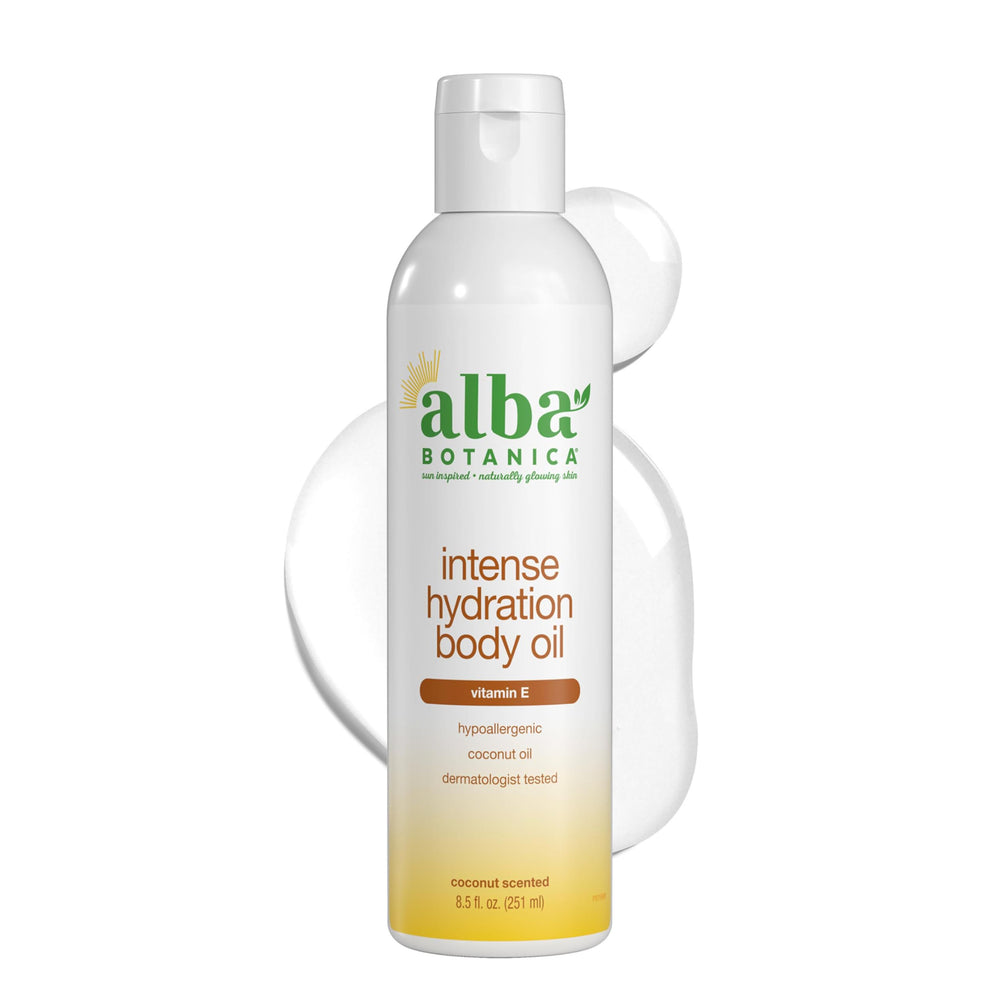 Alba Botanica front bottle showing label and 8.5 oz size, highlights clean formulation