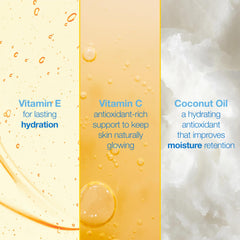 Alba Botanica ingredients display with kukui nut and oils, emphasizes botanical nourishment