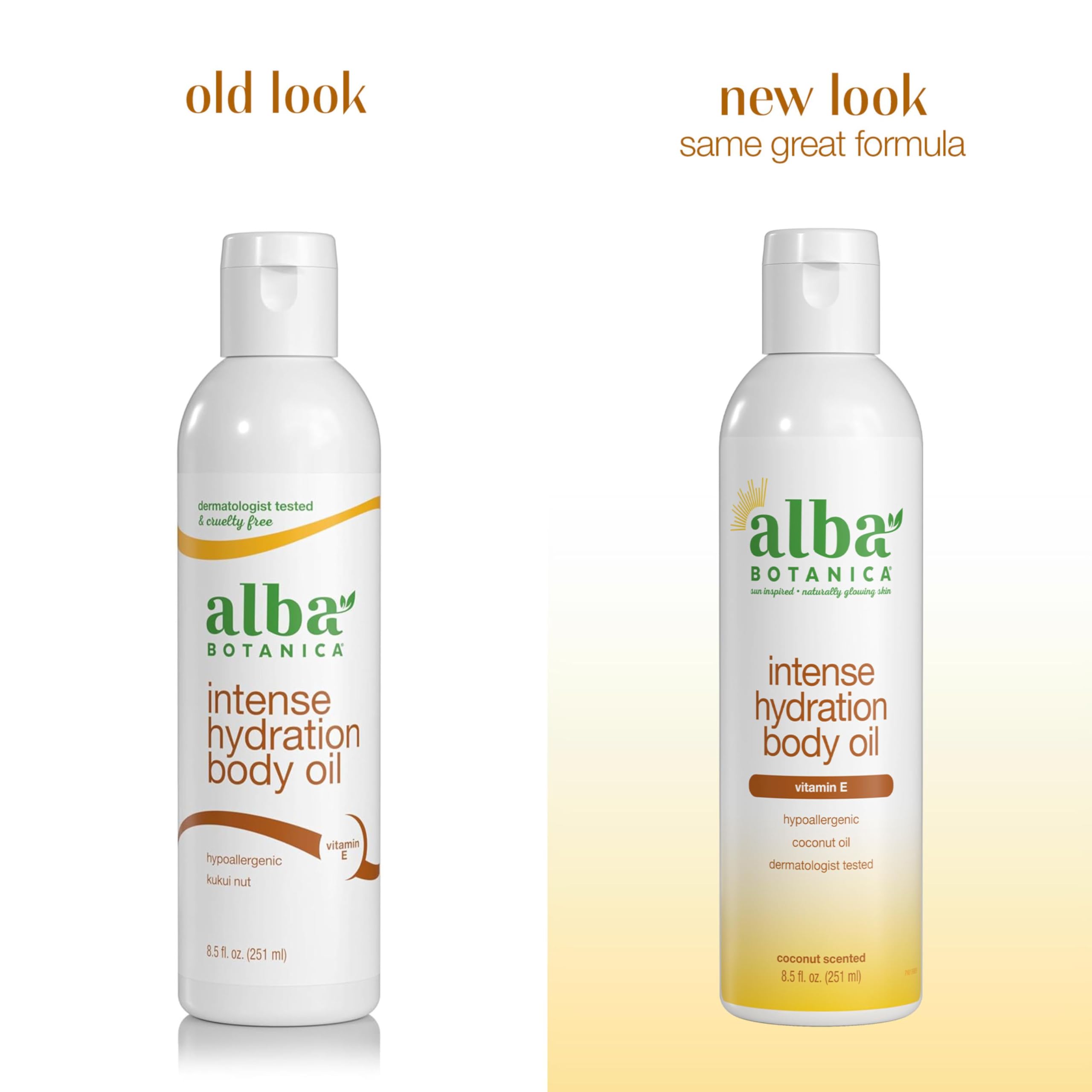 Alba Botanica oil pouring texture close-up, shows lightweight absorbent finish