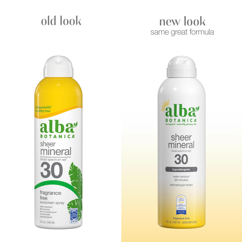 Alba Botanica spray nozzle close-up illustrating easy application benefit