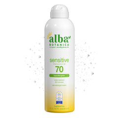 Alba Botanica front packaging showing SPF 70 and fragrance-free benefit