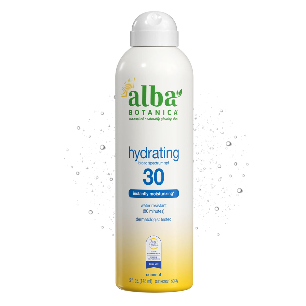 Alba Botanica front packaging showing SPF 30 protection and benefits
