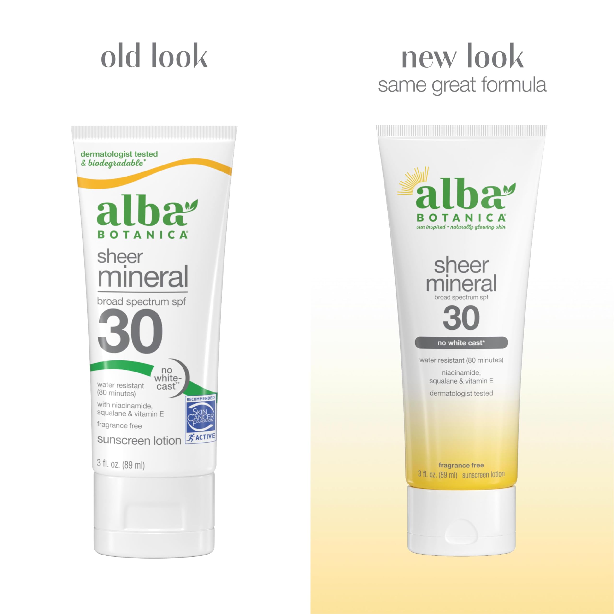 Alba Botanica label close-up highlighting mineral SPF and ingredients