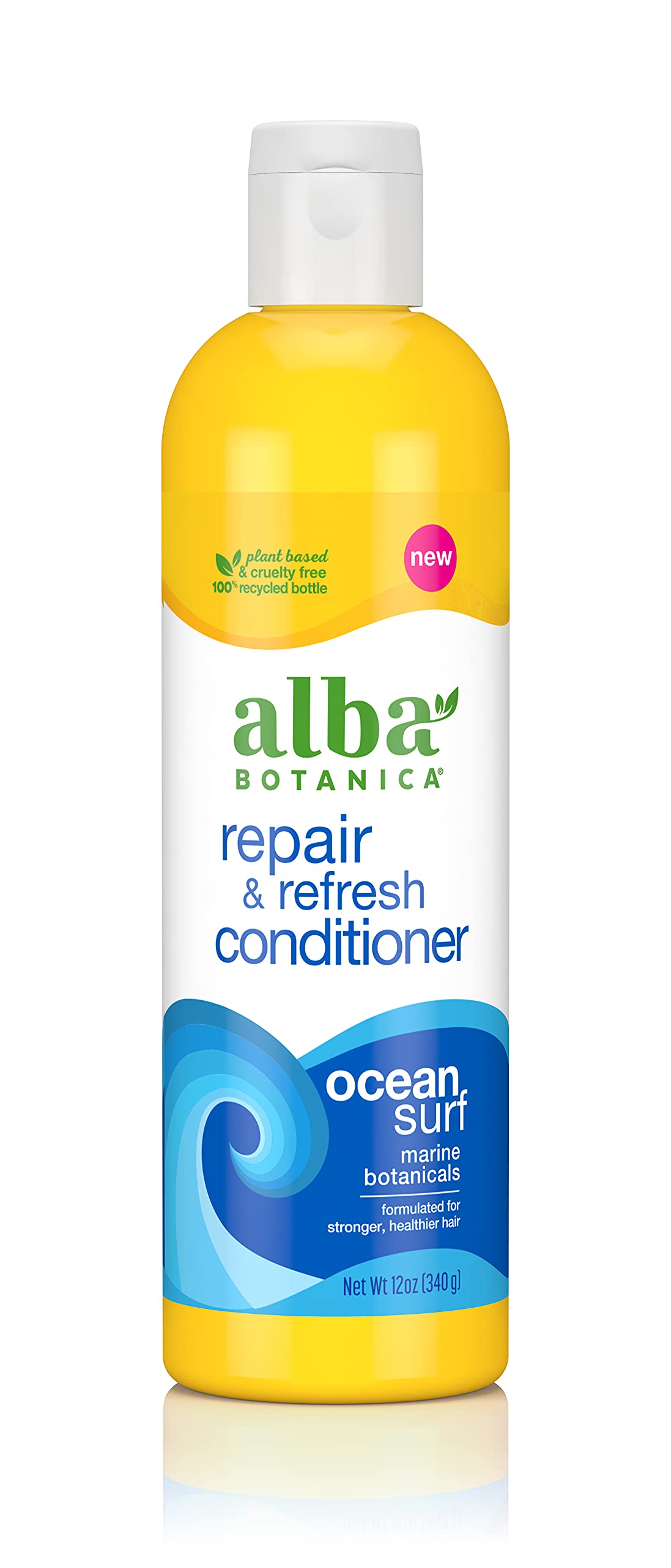 Alba Botanica Ocean Surf front bottle showing label and 12 oz size for nourishing choice