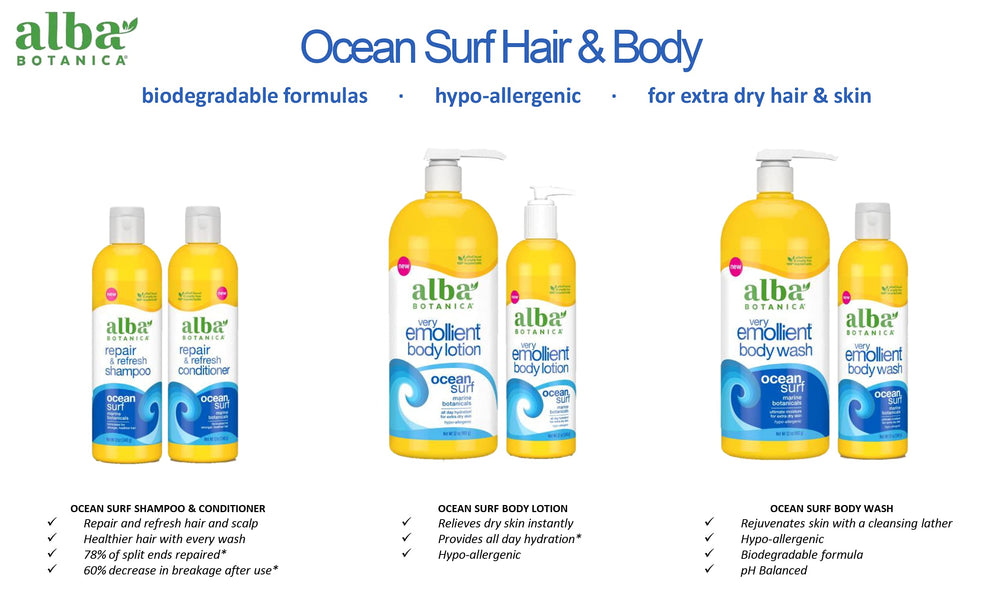 Alba Botanica shampoo being applied to wet hair to reduce breakage