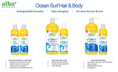 Alba Botanica shampoo being applied to wet hair to reduce breakage