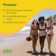 Alba Botanica bottle held in hand showing compact 5 fl oz size for travel-friendly convenience