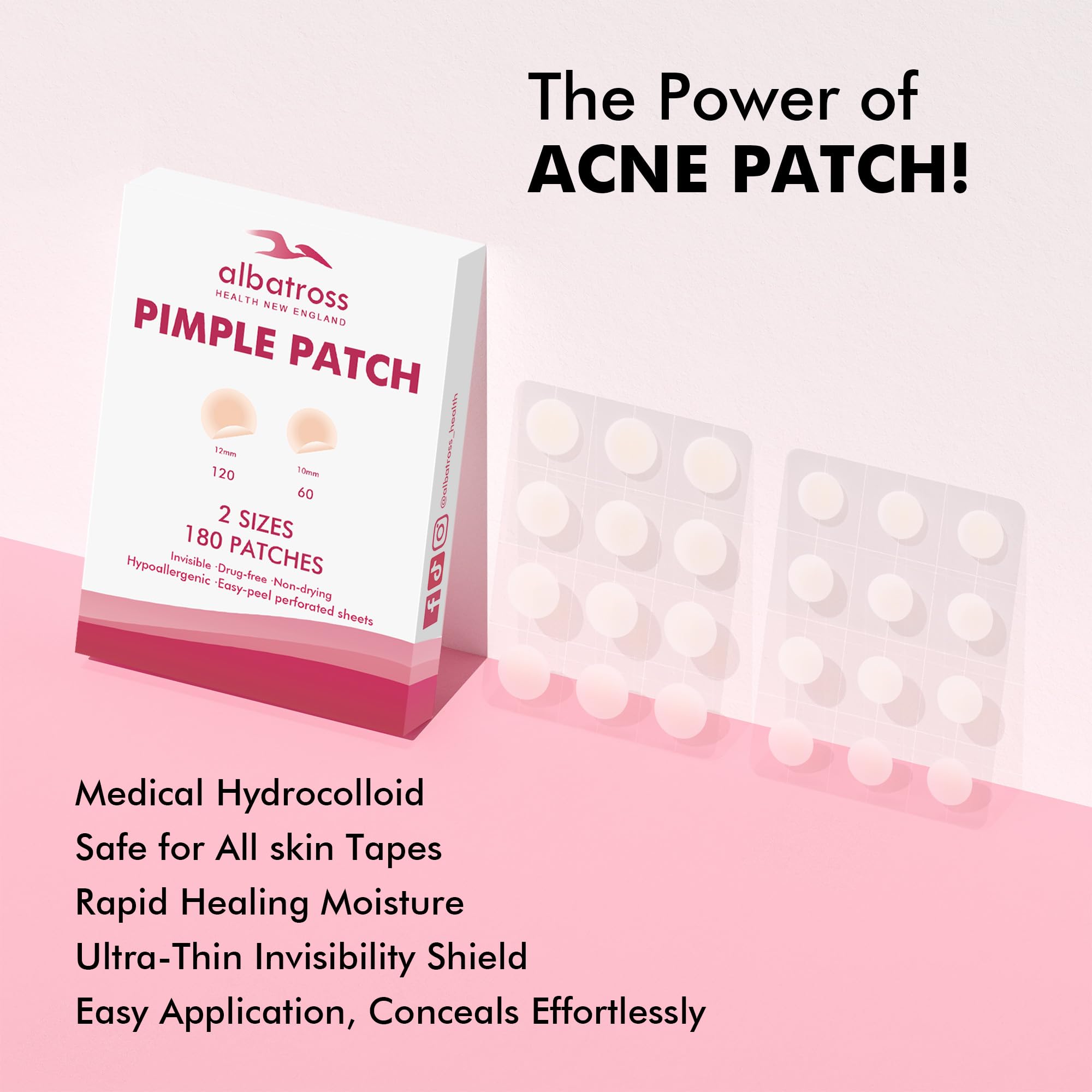 Albatross Health New England patch on skin while sleeping to protect overnight
